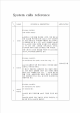 System calls reference   (1 )